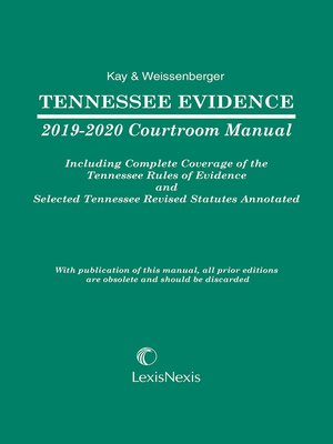 cover image of Tennessee Evidence Courtroom Manual